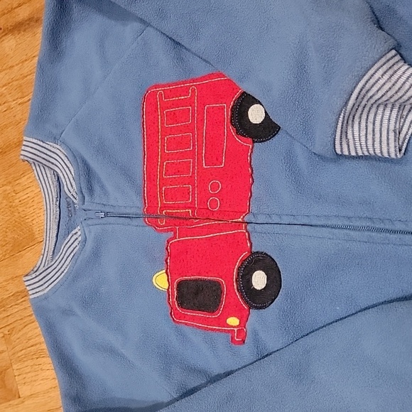 Carter's Fire Engine Fleece Footed Pajamas - Picture 2 of 4